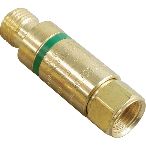 Flashback Arrestors - Oxy/Fuel Gas, Fuel Gas (red)/Oxygen (green), Regulator Adaptor Style NRZ Safety Inc.