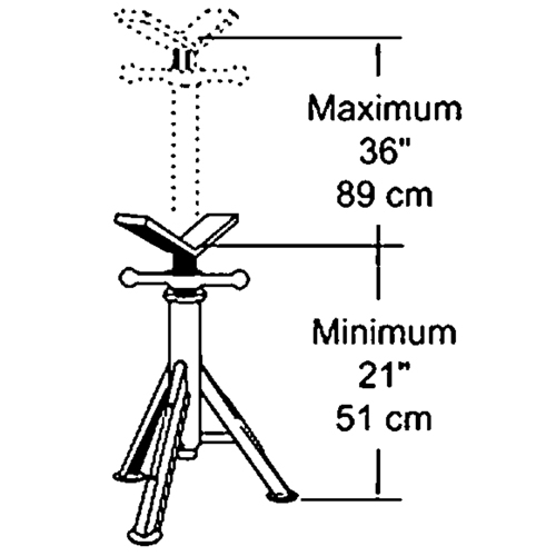 Heavy-Duty Pipe Jack, 2500 lbs. Load Capacity NRZ Safety Inc.