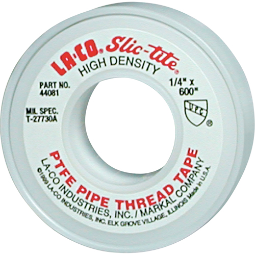 Ruban &agrave; filetage en PTFE Slic-Tite, 600" lo x 1/2" la, Blanc NRZ Safety Inc.