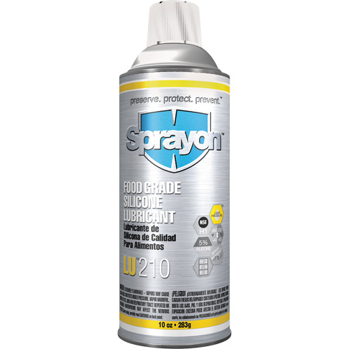 Lubrifiant &agrave; la silicone de cat&eacute;gorie alimentaire LU210, Canette a&eacute;rosol NRZ Safety Inc.