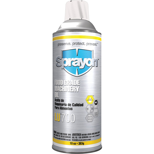 Huile &agrave; machine de cat&eacute;gorie alimentaire LU700, 10 oz, Canette a&eacute;rosol NRZ Safety Inc.