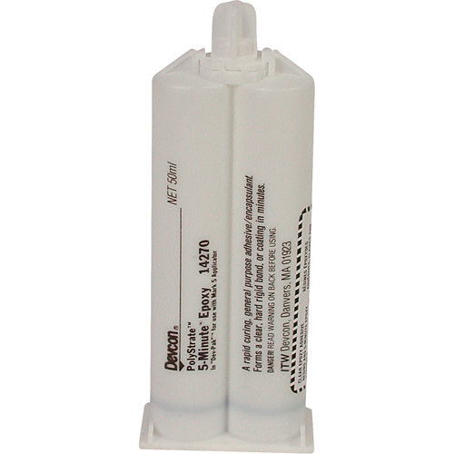 5-Minute Adhesive, 50 ml, Dual Cartridge, Two-Part, Clear NRZ Safety Inc.