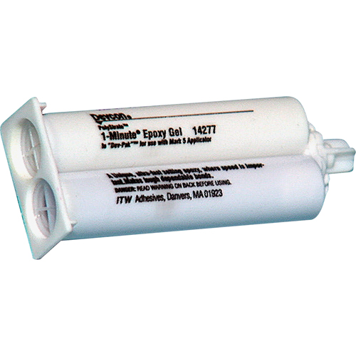 Adh&eacute;sif 1 minute, 50 ml, Cartouche double, Deux composants, Ambr&eacute;e NRZ Safety Inc.