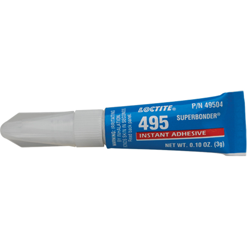 Adh&eacute;sif instantan&eacute; Super Bonder 495, Transparent, Tube, 3 g NRZ Safety Inc.