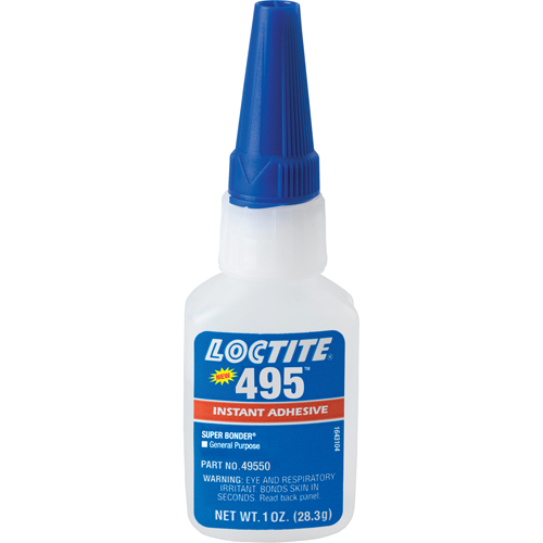 Adh&eacute;sif instantan&eacute; Super Bonder 495, Transparent, Bouteille, 28,3 g NRZ Safety Inc.
