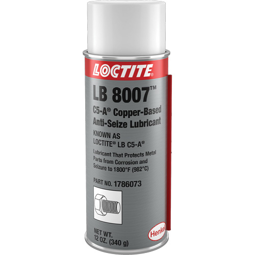 LB 8007 Copper Based Anti-Seize, 340 g, Aerosol Can, 1800°F (982°C) Max Temp. NRZ Safety Inc.