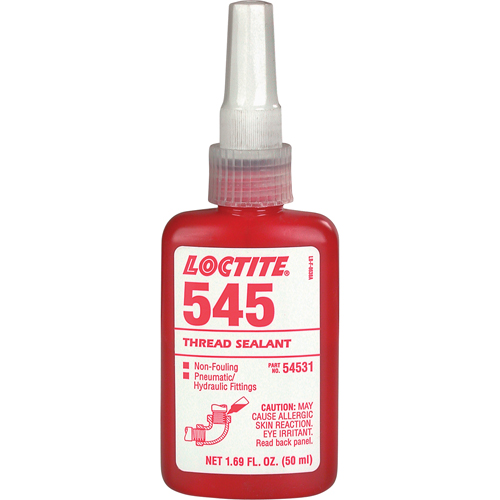 Thread Sealant 545 Hydraulic/Pneumatic Sealant, Bottle, 50 ml, -54° C - 149° C/-65° F - 300° F NRZ Safety Inc.