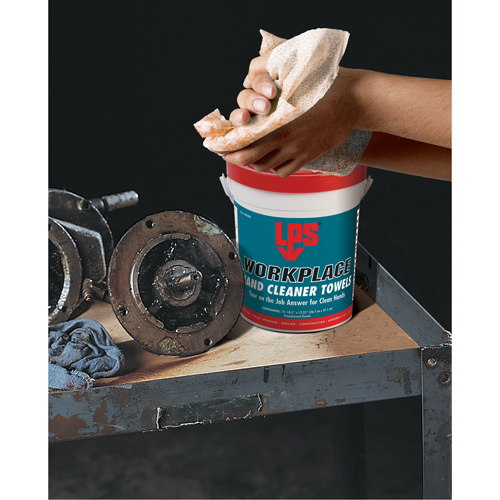 Serviettes nettoyantes pour le travail, 72 lingettes, 10-1/2" x 12-1/4" NRZ Safety Inc.