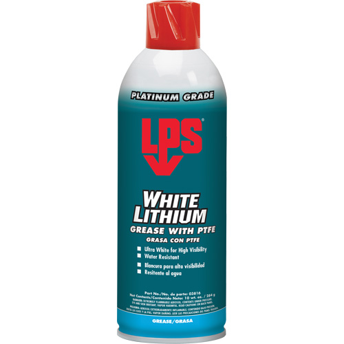 White Lithium Grease With PTFE, Aerosol Can NRZ Safety Inc.