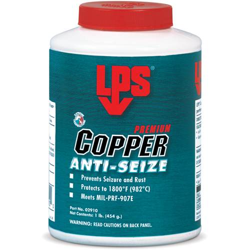 Antigrippant au cuivre, 1/2 lb, Bouteille, 1800°F (982°C) Temp&eacute;rature max. NRZ Safety Inc.