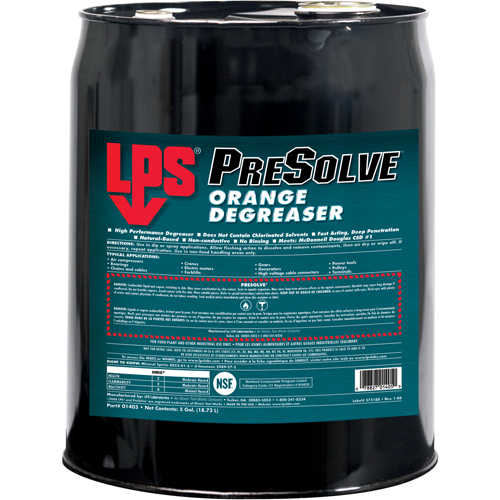 PreSolve&reg; Orange Degreaser, Pail NRZ Safety Inc.