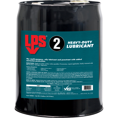 2&reg; Heavy-Duty Lubricant, Pail NRZ Safety Inc.