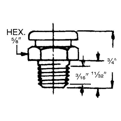 Standard Button Head Fitting, 1/8" PTF Thread NRZ Safety Inc.