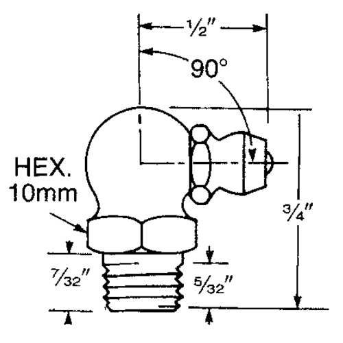 Fitting, 8 mm Thread NRZ Safety Inc.