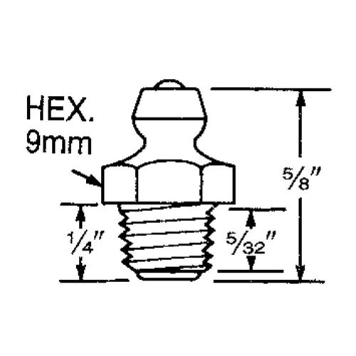 Fitting, 8 mm Thread NRZ Safety Inc.