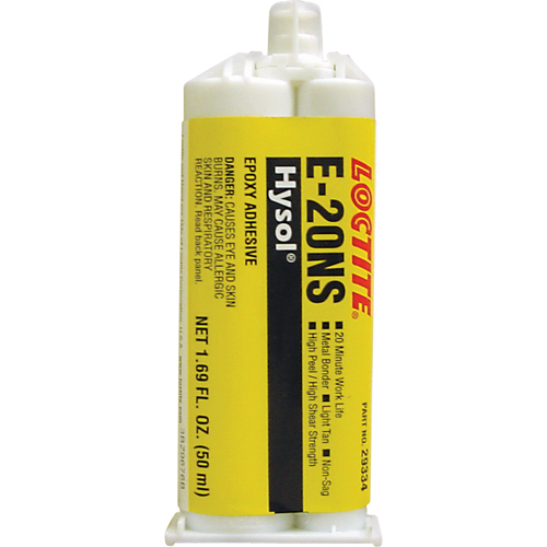 Hysol E-20NS Epoxy, Two-Part, Dual Cartridge, 120 g., Tan NRZ Safety Inc.