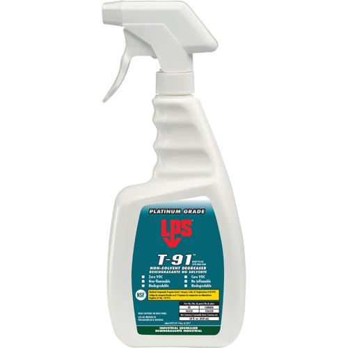 D&eacute;graissant sans solvant T-91, Bouteille &agrave; g&acirc;chette NRZ Safety Inc.