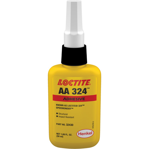 Adh&eacute;sif acrylique structurel 324 Speedbonder, Deux composants, 50 ml, Bouteille, Jaune NRZ Safety Inc.