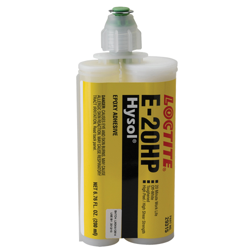 E-20P Fast Setting Structural Adhesives, 200 ml, Dual Cartridge, Two-Part, White NRZ Safety Inc.