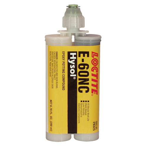 E-60NC Electrically Non-Corrosive Structural Adhesives, 200 ml, Dual Cartridge, Two-Part, Black NRZ Safety Inc.