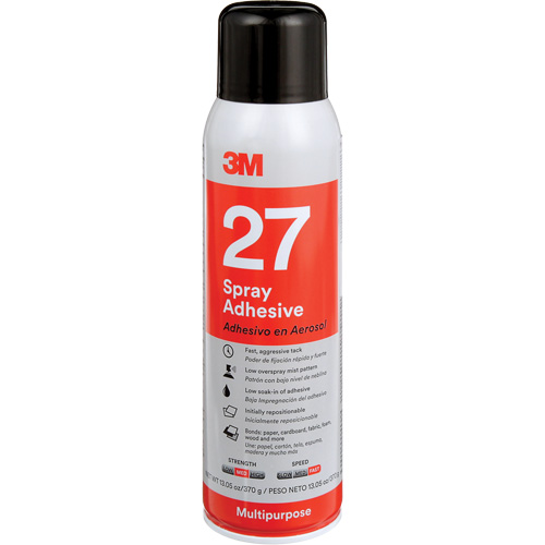 27 Multi-Purpose Spray Adhesive, Clear, Aerosol Can NRZ Safety Inc.