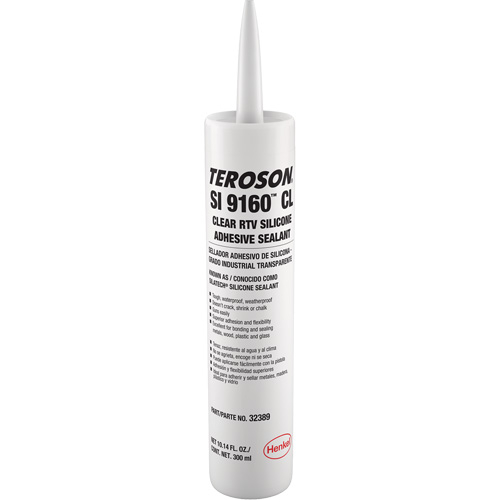 Teroson&reg; SI 9160 Silicone Sealant, Cartridge, Clear NRZ Safety Inc.