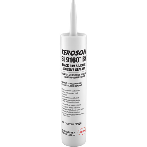 Teroson&reg; SI 9160 Silicone Sealant, Cartridge, Black NRZ Safety Inc.
