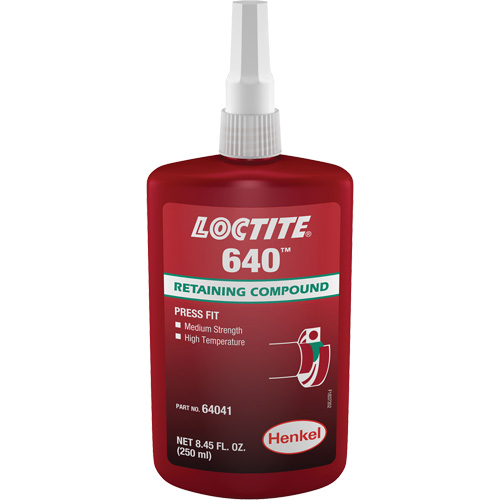 Compos&eacute; de retenue Loctite 640, 250 ml, Bouteille, Vert NRZ Safety Inc.