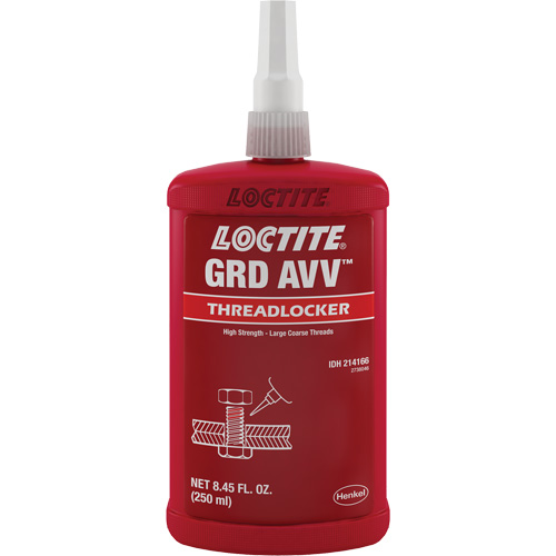Letter Grade AVV Threadlocker, Red, High, 250 ml, Bottle NRZ Safety Inc.