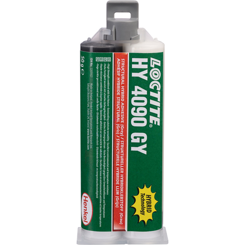 HY 4090 GY Structural Repair Hybrid Adhesive, Two-Part, Dual Cartridge, 50 g, Grey NRZ Safety Inc.