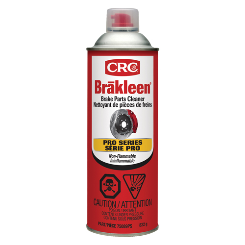 Produit de nettoyage ininflammable pour les freins de s&eacute;rie professionnelle Brakleen, Canette a&eacute;rosol NRZ Safety Inc.