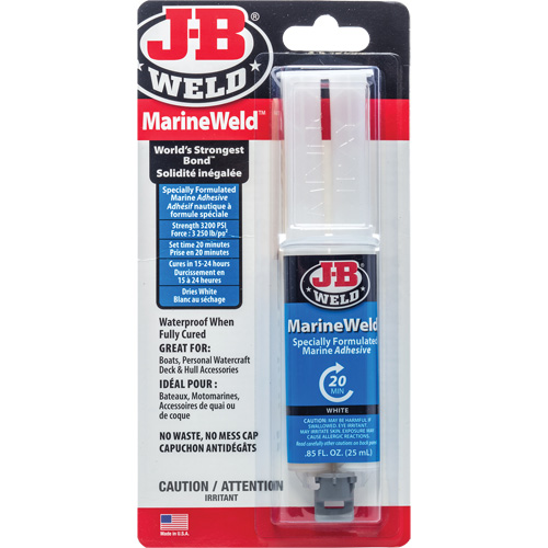 MarineWeld Adhesive, 25 ml, Syringe, Two-Part, White NRZ Safety Inc.