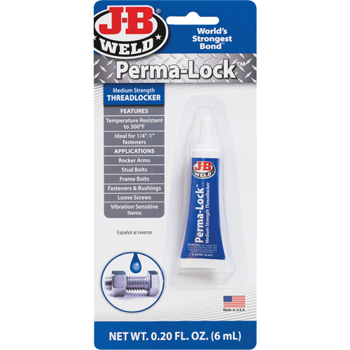 Perma-Lock Threadlocker, Blue, Medium, 6 ml, Tube NRZ Safety Inc.