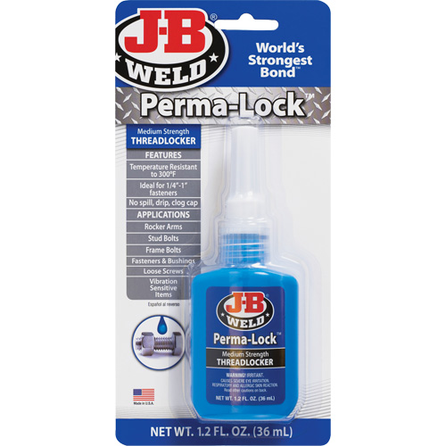 Perma-Lock Threadlocker, Blue, Medium, 36 ml, Bottle NRZ Safety Inc.