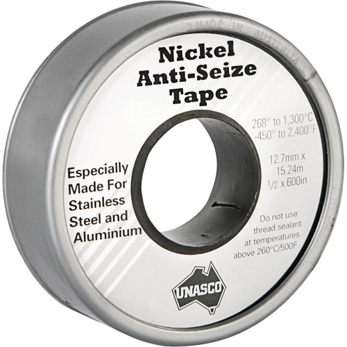Nickel Anti-Seize Tape, 590" L x 1/2" W, Silver NRZ Safety Inc.