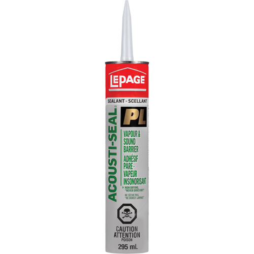 Adh&eacute;sif pare-vapeur insonorisant PL, 295 ml, Tube, Noir NRZ Safety Inc.