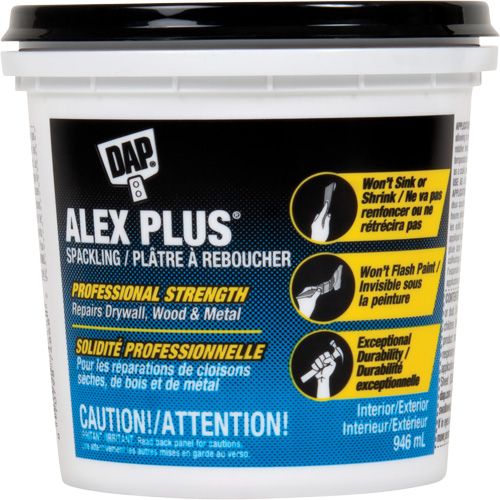 Alex Plus&reg; Spackling, 946 ml, Plastic Container NRZ Safety Inc.
