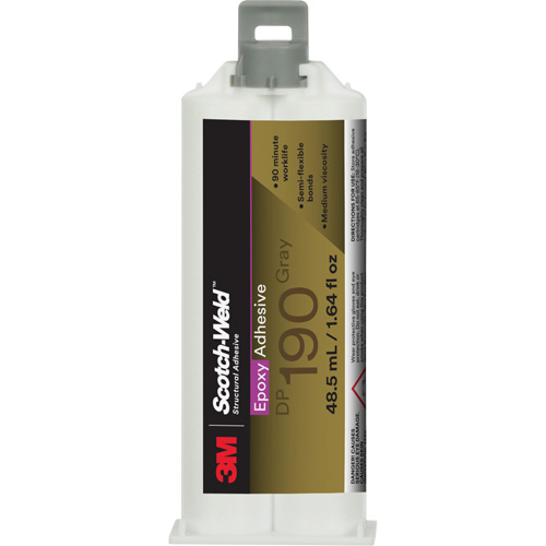 Scotch-Weld Epoxy Adhesive DP190, 1.64 fl. oz., Cartridge, Two-Part, Grey NRZ Safety Inc.