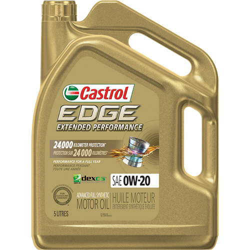 Huile pour moteur performance prolong&eacute;e 0W-20 Edge, 5 L, Cruche NRZ Safety Inc.
