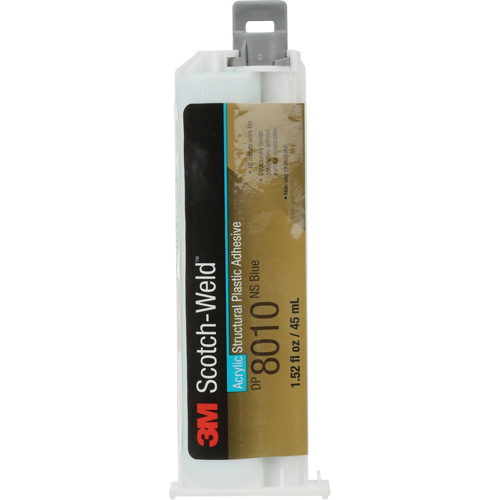 Scotch-Weld Structural Plastic Adhesive, Two-Part, Dual Cartridge, 45 ml, Blue NRZ Safety Inc.