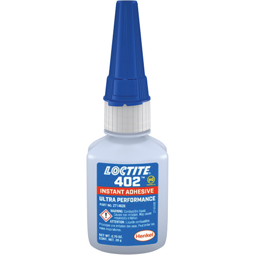 402 Instant Adhesive, Clear, Bottle, 20 g NRZ Safety Inc.