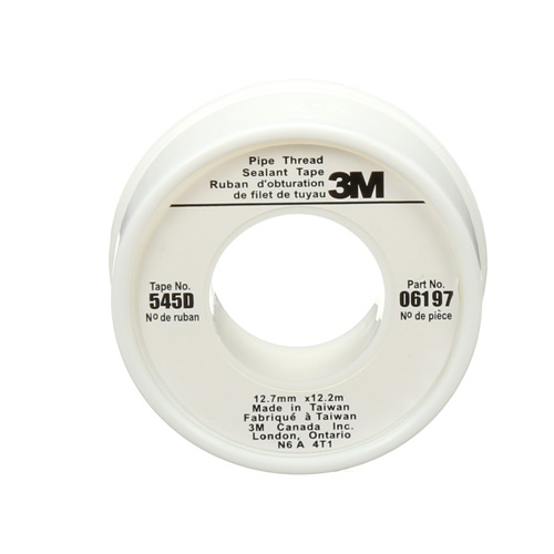 Scotch&reg; Thread Sealant Tape, 480" L x 1/2" W, White NRZ Safety Inc.