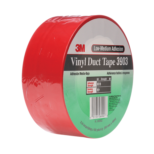 3903 Vinyl Duct Tape, 48 mm (2") W x 46 m (151') L, 6.5 mils, Red NRZ Safety Inc.