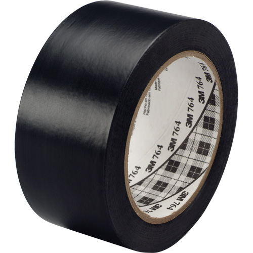 Ruban en vinyle pour travaux g&eacute;n&eacute;raux 764, 25,4 mm (1") la x 32,9 m (108') lo, 5 mils, Noir NRZ Safety Inc.