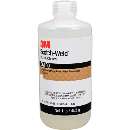 Scotch-Weld Instant Adhesive CA100, Off-White, Bottle, 1 lbs. NRZ Safety Inc.