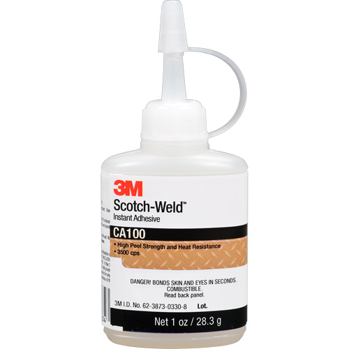 Scotch-Weld Instant Adhesive CA100, Off-White, Bottle, 1 oz. NRZ Safety Inc.