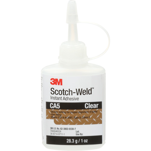 Adh&eacute;sif instantan&eacute; CA5 Scotch-Weld, Transparent, Bouteille, 1 oz NRZ Safety Inc.