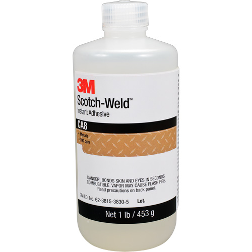 Scotch-Weld Instant Adhesive CA8, Clear, Bottle, 1 lbs. NRZ Safety Inc.