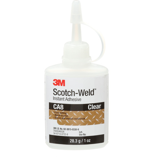 Adh&eacute;sif instantan&eacute; CA8 Scotch-Weld, Transparent, Bouteille, 1 oz NRZ Safety Inc.