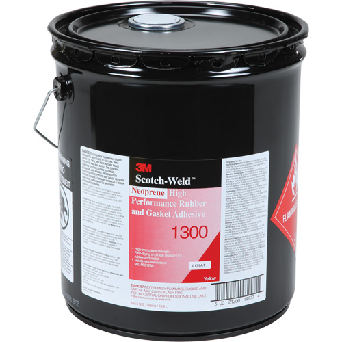 High-Performance Rubber & Gasket Adhesive, Pail, Yellow NRZ Safety Inc.